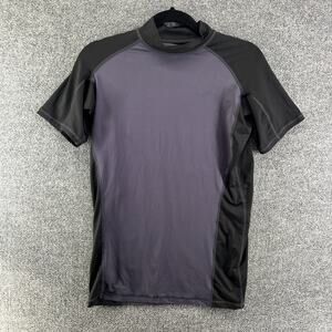 Tesla Shirt Adult XS Gray Black Short Sleeve Tshirt Crewneck Performance Stretch